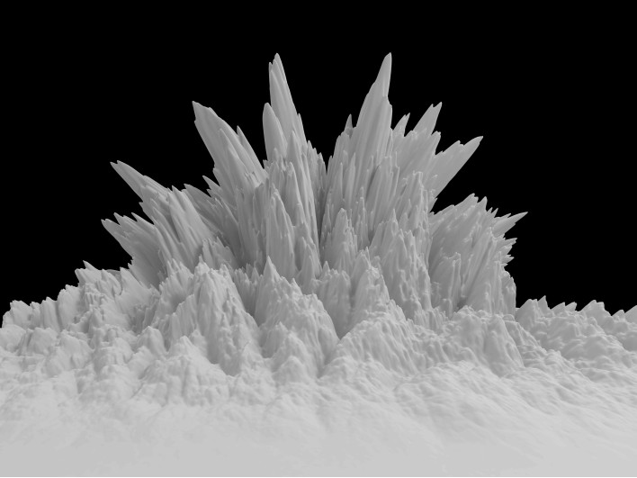 Фотообои 3D в гостиную, спальню Белые кристаллы
