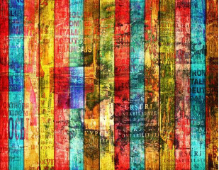 Современные яркие фотообои на стену Цветные доски