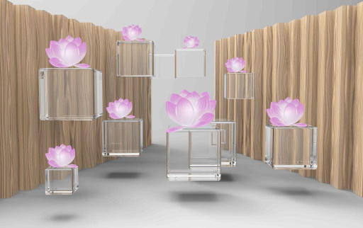 3D фотообои на стену Цветы